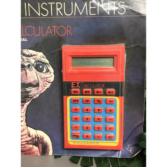 Vtg 1982 Texas Instruments E.T. Calculator - Picture 2 of 5